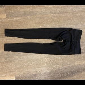 Black full length low rise leggings